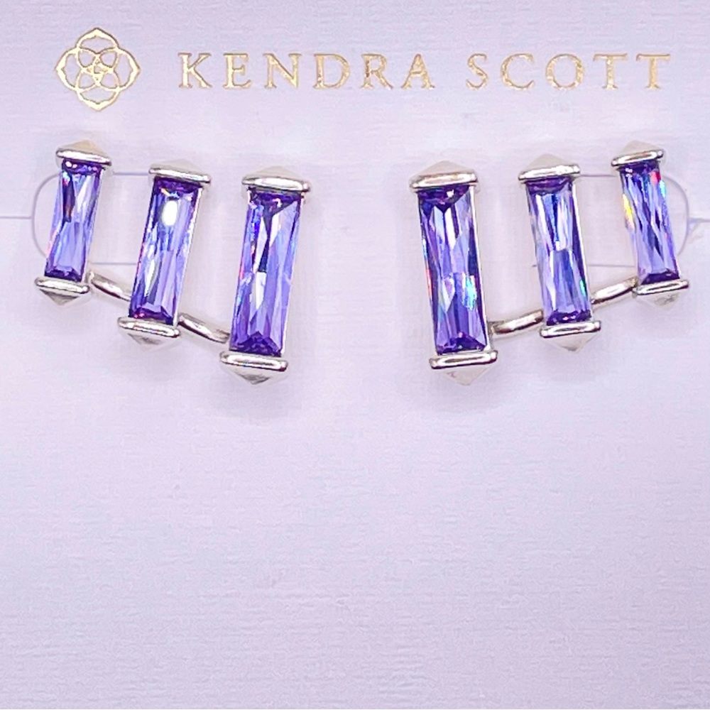 Kendra Scott rhodium silver ear climbers